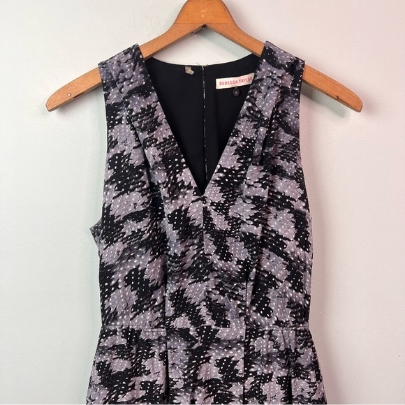 Rebecca Taylor Summer Storm Silk Sleeveless V-Neck Dress - Picture 5 of 15